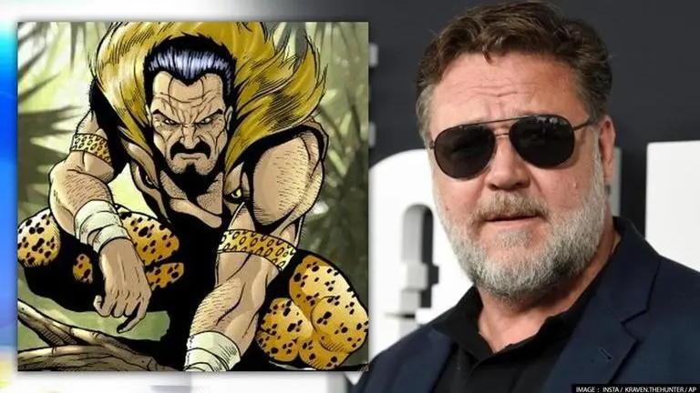 Russell Crowe joins cast of Spider-Man spin-off 'Kraven the Hunter' live-action movie russell crowe