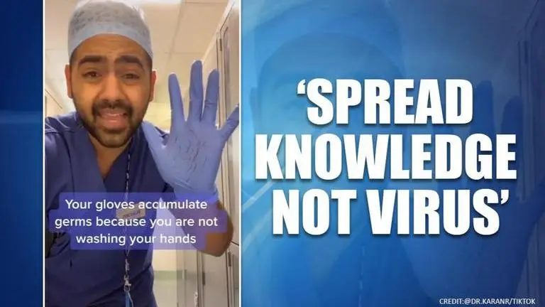 Coronavirus: NHS doctor reveals why you shouldn't wear gloves through TikTok video Coronavirus