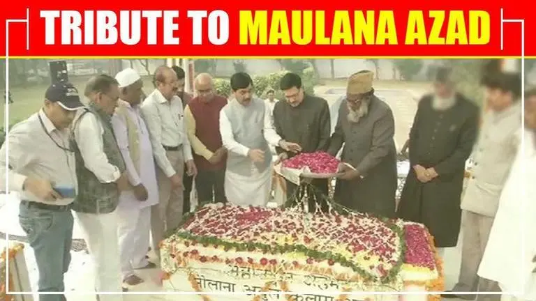 BJP leader Shahnawaz Hussain pays tribute to Maulana Abul Kalam Azad Union Minister