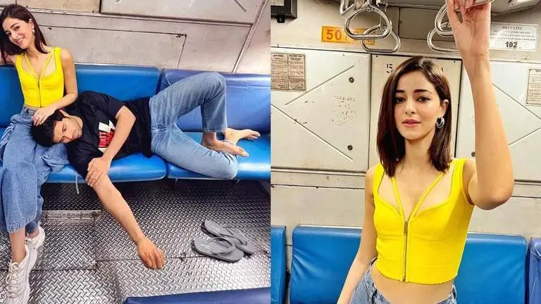 'Liger' stars Ananya Panday, Vijay Deverakonda hop onto Mumbai local train to promote film Liger