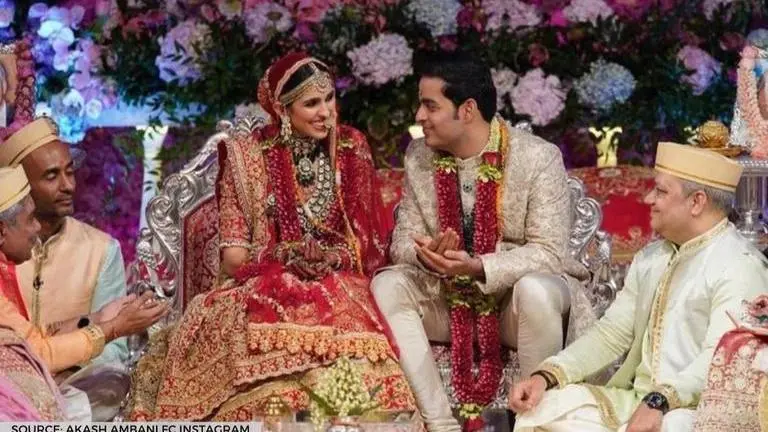 When did Akash Ambani get married? Know details about the duo's grand wedding when did akash ambani get married?