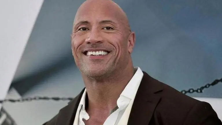 Dwayne Johnson poses in 'Black Adam' shorts for an important announcement about the film Dwayne Johnson