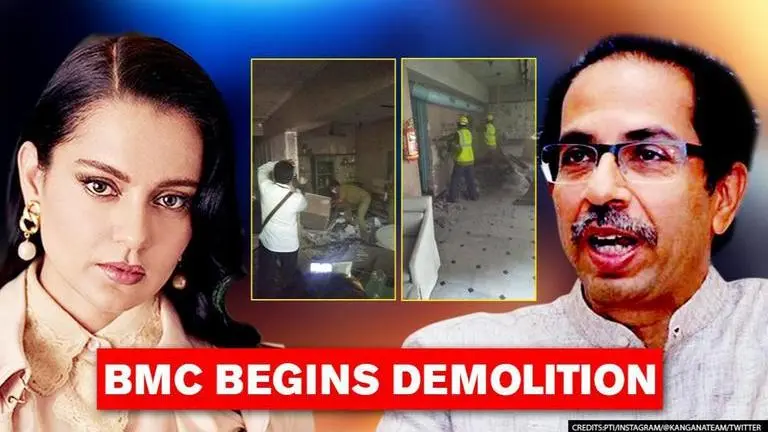 BMC rushes to demolish Kangana Ranaut's office inside & outside despite lawyer's counter Kangana Ranaut