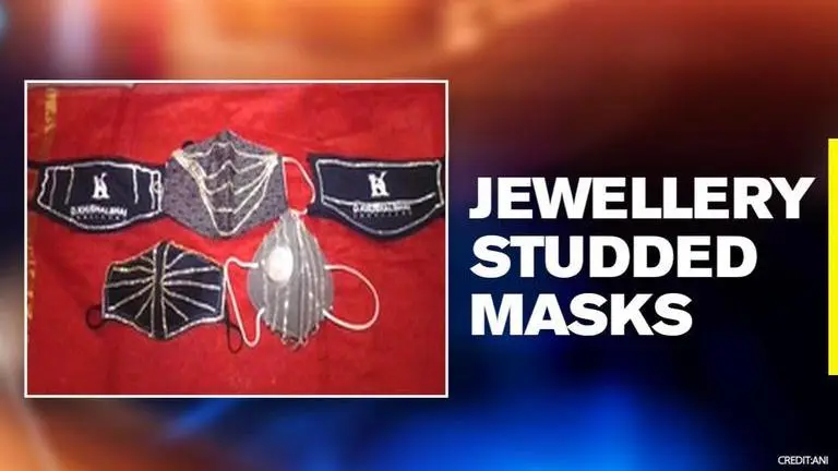 Diamond-studded masks worth up to Rs 4L being sold for weddings in Surat jewellery shop Diamond studded masks