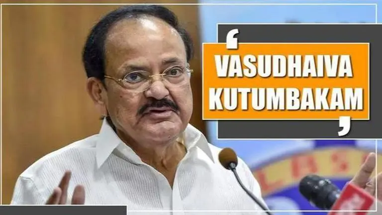 Venkaiah Naidu talks about India's Philosophy of Vasudhaiva Kutumbakam Venkaiah Naidu