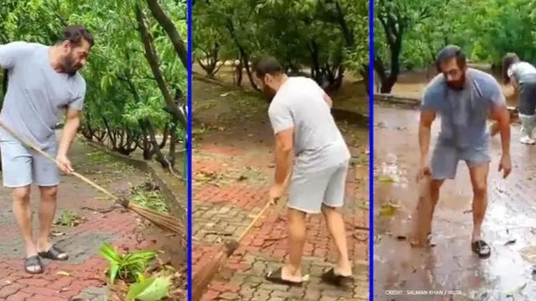 Salman Khan cleans Panvel farmhouse on World Environment Day, uses hashtag 'Swachh Bharat' Salman Khan