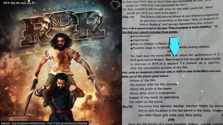 'RRR': Question on Jr NTR's role in Telangana Intermediate Exam; Question paper goes viral RRR