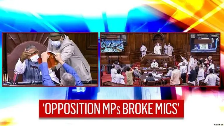 CPWD says Oppn MPs broke mics of Rajya Sabha chairman, caused farm bills audio blackout Farm Bills