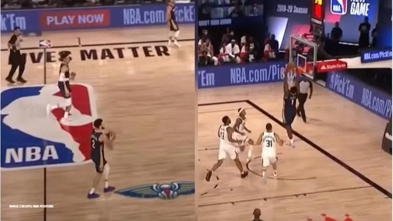 Zion Williamson, Lonzo Ball combine for NBA bubble's first alley-oop; watch video zion williamson