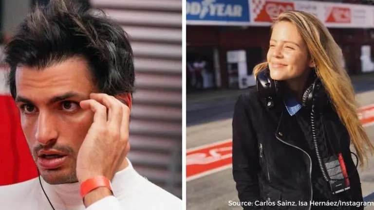 Carlos Sainz and his girlfriend