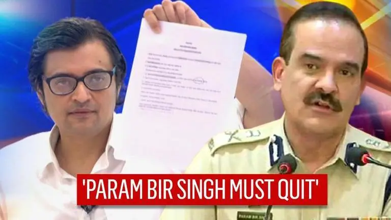 STATEMENT: India Today in FIR, Arnab Goswami demands Param Bir Singh's resignation Mumbai Police