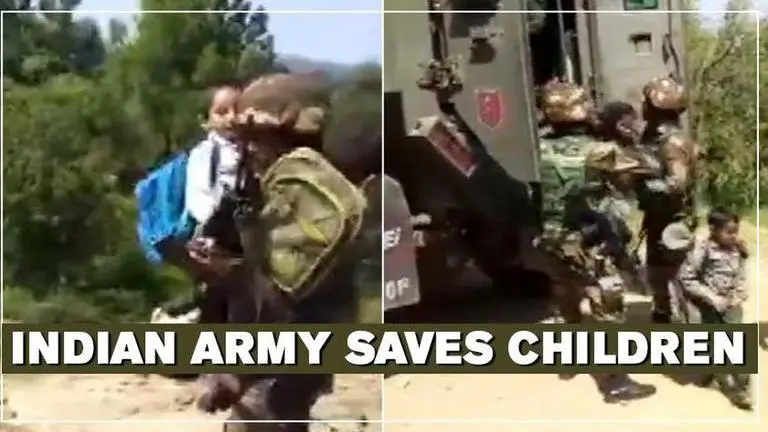 Indian Army rescues children as Pak targets schools, watch this video Indian Army