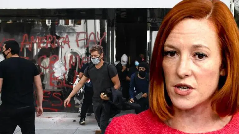 White House Press Secy blames Trump & COVID for organized looting incidents in US Psaki