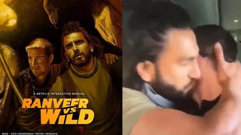 Ranveer Singh trolled for kissing Bear Grylls; fans say 'scariest moment' for adventurer Man vs Wild