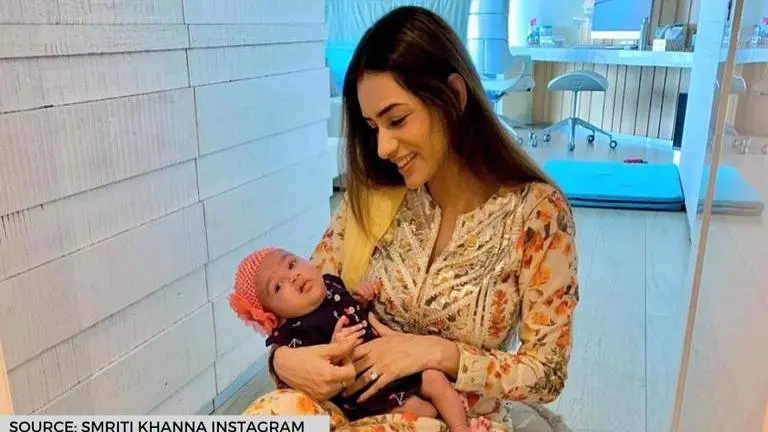 Smriti Khanna shares adorable pics from her baby's 40th day ceremony smriti khanna