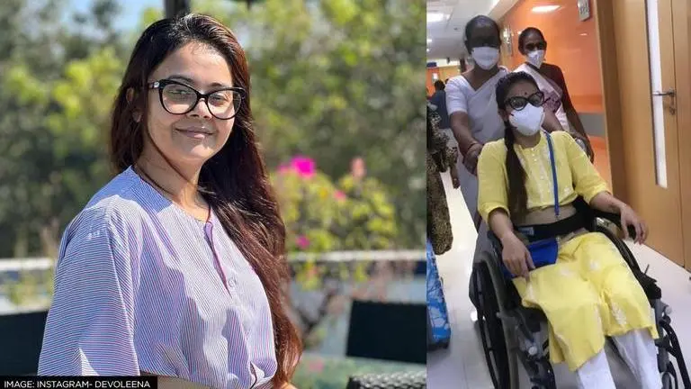 Devoleena Bhattacharjee documents recovery post surgery; 'Will take time to recover' Devoieena Bhattacharjee, Devoleena Bhattacharjee undergoes surgery, nerve compression surgery, Bigg Boss 15