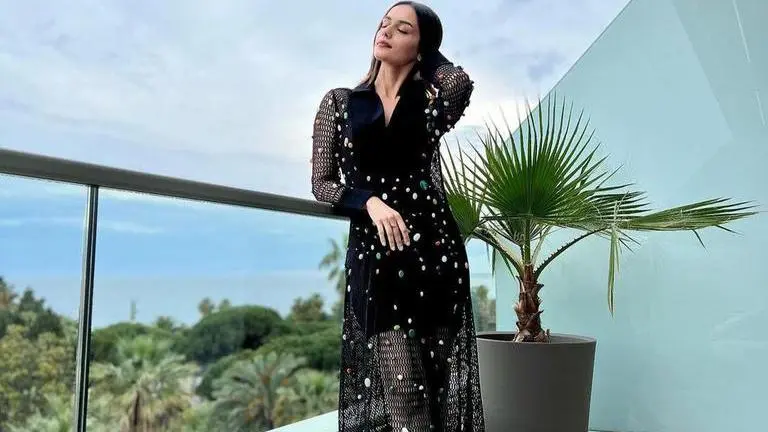 Manushi Chhillar wears black fishnet dress for her sunny Cannes outing Manushi Chhillar