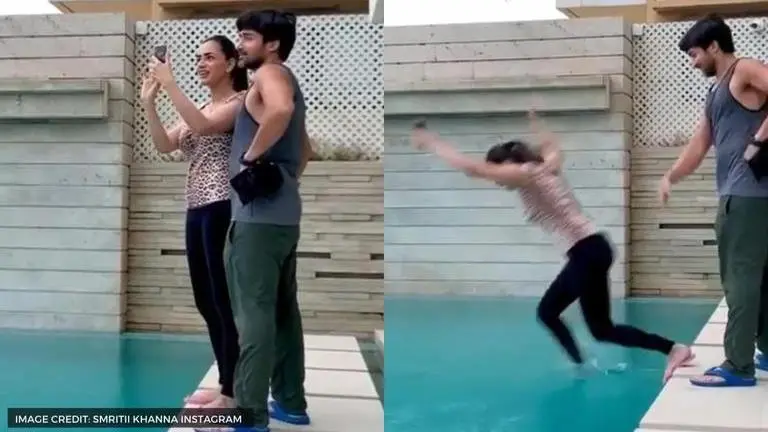 Smriti Khanna gets pranked by her husband but it goes hilariously wrong, watch video Smriti Khanna