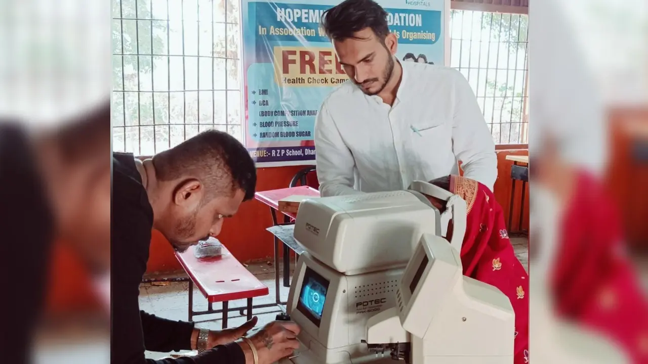 Ramzan Shaikh's Native Village Hosts Free Health Checkup Camp Organized by Hopemirror Foundation Free Health Checkup Camp