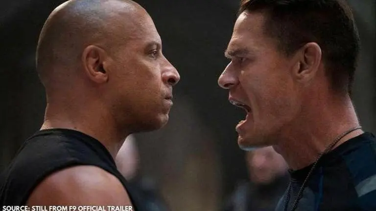 'Fast & Furious 9' new trailer is out, makes fans wonder how is Han still alive In image: Vin Diesel and John Cena. Source: Screengrab from the trailer