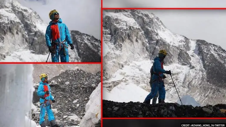 Chinese mountaineer Zhang Hong becomes first blind Asian to scale Mount Everest Chinese Mountaineer