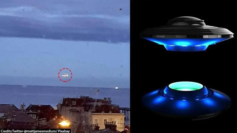 UK student captures 'really bright UFO' hovering over Devon seafront at night UK