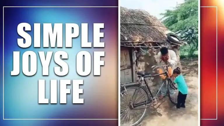 Netizens in love with video of dad-daughter rejoicing over new cycle father and son