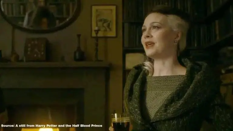 What was Helen McCrory's role in Harry Potter's last three films? Source: A still from Harry Potter and the Half Blood Prince