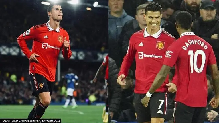 Watch: The moment when Cristiano Ronaldo netted 700th club goal of his career vs Everton Cristiano Ronaldo