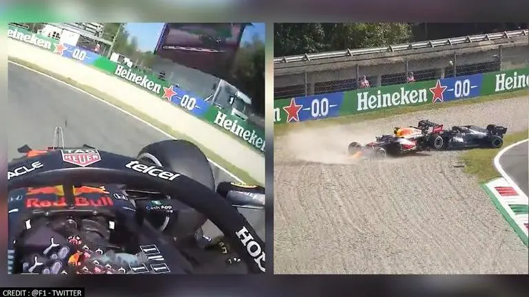 Italian Grand Prix: Huge drama as Championship rivals Verstappen & Hamilton crash at Monza Formula One