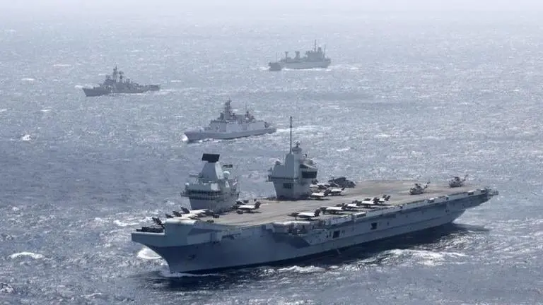 Indian Navy & UK's Carrier Strike Group execute maritime exercise in Bay of Bengal INDIAN NAVY