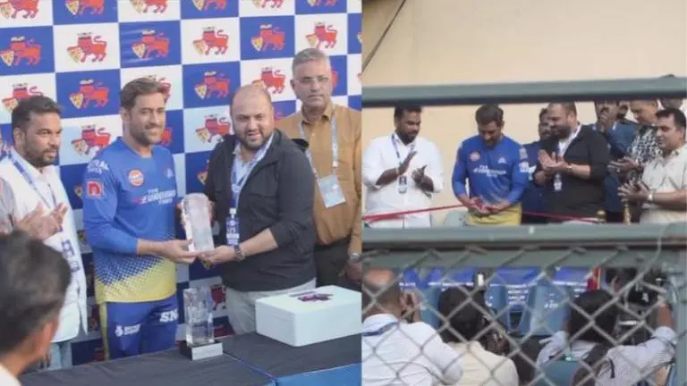 MS Dhoni inaugurates 2011 World Cup victory memorial at the Wankhede stadium - WATCH MS Dhoni inaugurates 2011 World Cup victory memorial at the Wankhede stadium