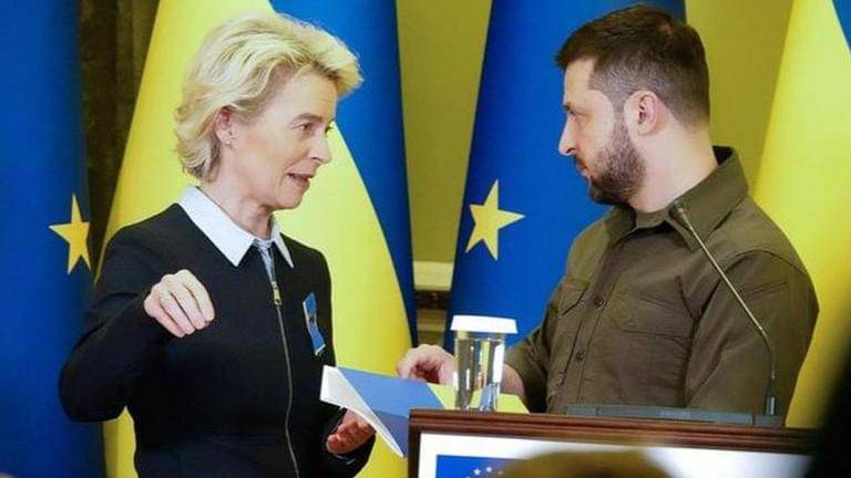 Ursula Von Der Leyen Addresses Ukrainian Parliament, Assures EU's Full ...