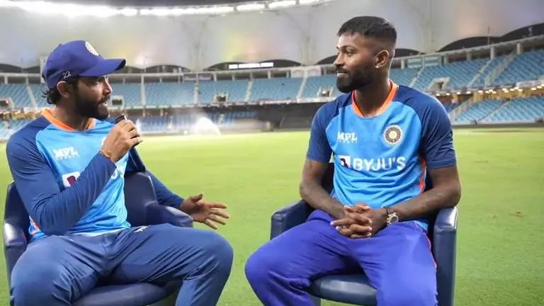Ravindra Jadeja gives emphatic response to question on 'not playing T20 World Cup' rumour Ravindra Jadeja×T20 World Cup×Asia Cup×Jadeja×India vs Hong Kong×ravindra jadeja world cup rumours×ravindra jadeja stats×ravindra jadeja records×india