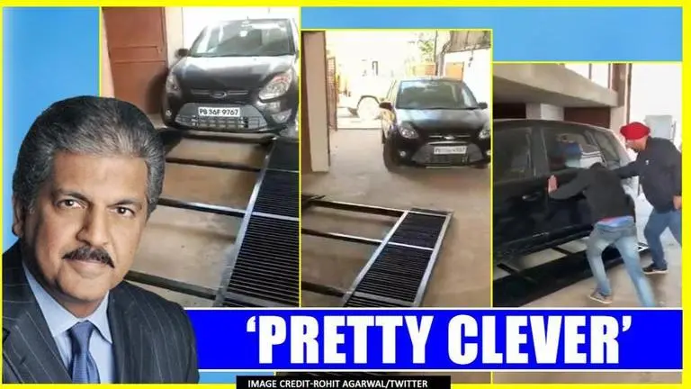 Anand Mahindra shares video of 'clever' car parking technique, netizens impressed Anand Mahindra