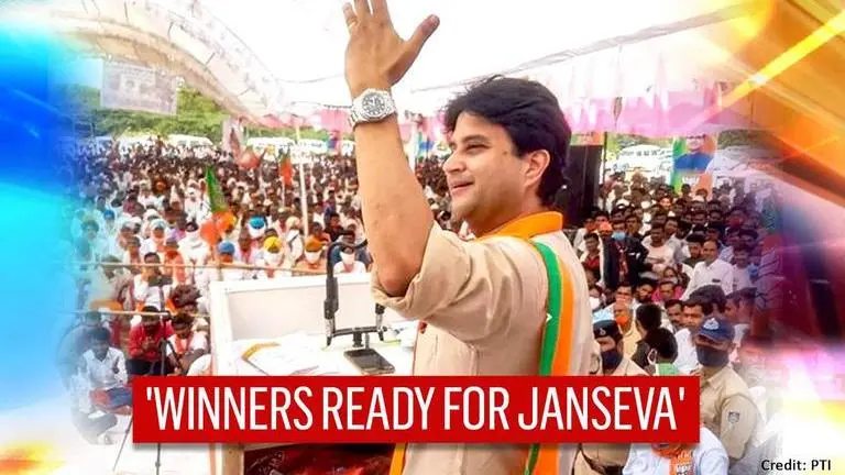 MP bypolls: BJP MP Scindia says 'MLAs ready for Janseva' as BJP leads in 21 of 28 seats MP Bypolls