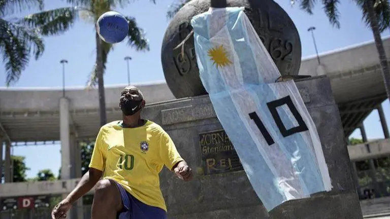 Brazilians mourn death of Argentinian archrival Maradona