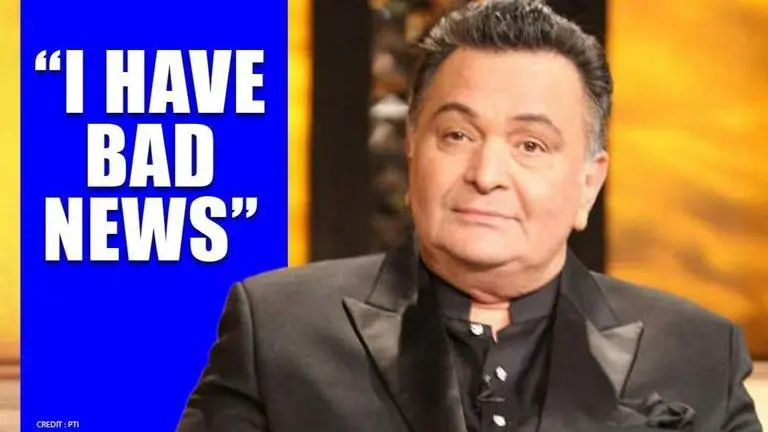 Rishi Kapoor had a 'lump in his throat' while revealing his cancer diagnosis to a friend Rishi