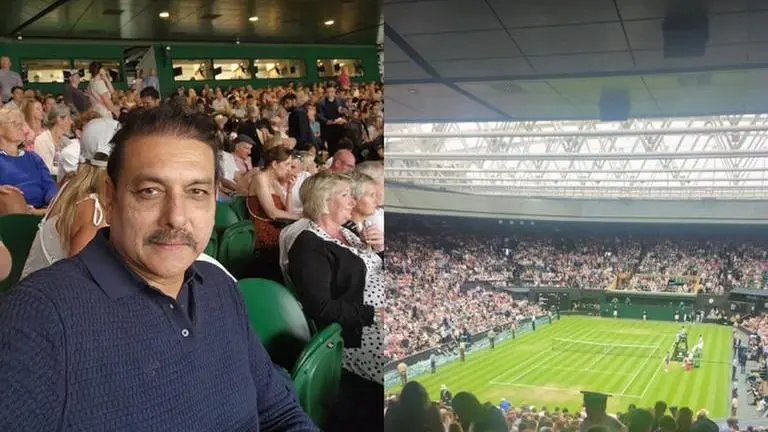 Ravi Shastri marks his attendance at Wimbledon 2023, cheers for Carlos Alcaraz - See pics Ravi Shastri