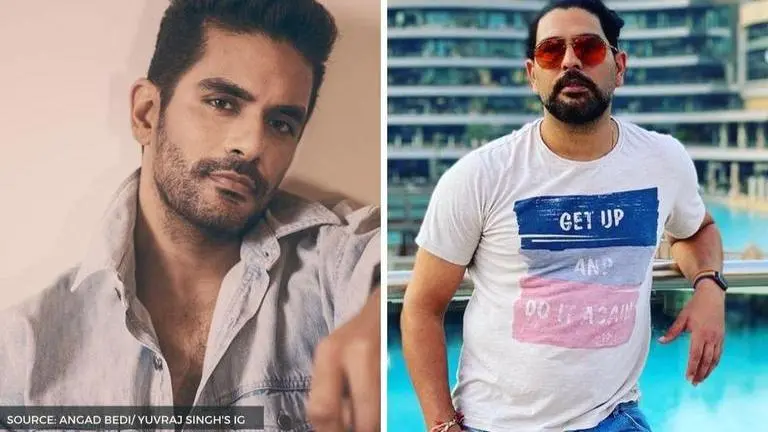 Angad Bedi has a special birthday wish for Yuvraj Singh; Check out his post Angad Bedi