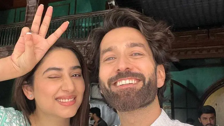 Nakuul Mehta shares BTS photo with Disha Parmar on Bade Achhe Lagte Hai 3 set Nakuul Mehta
