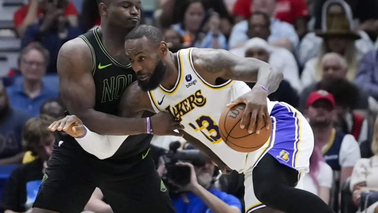LeBron James’ triple-double lifts Lakers over Pelicans and into a play-in rematch with New Orleans LeBron James in action vs New Orleans Pelicans