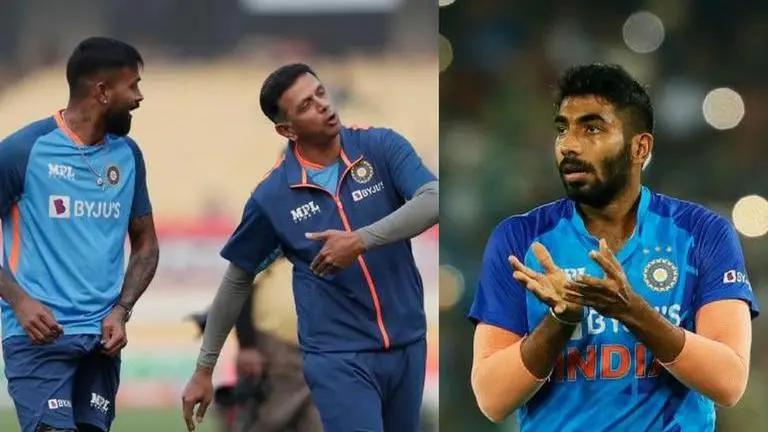 Hardik Pandya, Jasprit Bumrah, Rahul Dravid
