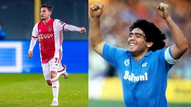 Ajax's Tagliafico imitates Diego Maradona's iconic 1989 UEFA Cup semi-final warm-up ajax