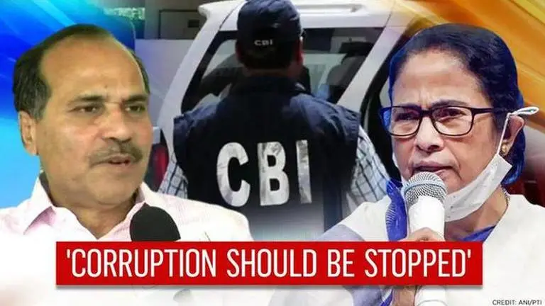 Congress unsparing on Bengal CM Mamata as CBI questions Abhishek Banerjee's wife Rujira Adhir Ranjan Chowdhury