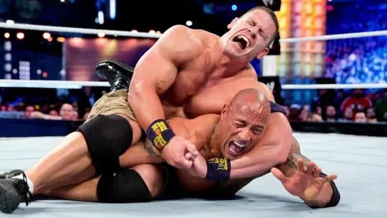 John Cena, The Rock, WWE, WrestleMania