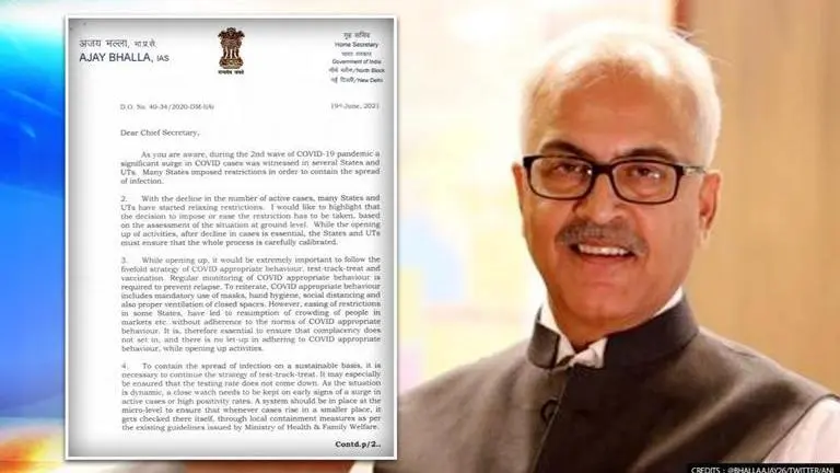 Home Secy urges states, UTs to ensure COVID-appropriate behaviour; ramp-up vaccination COVID-19