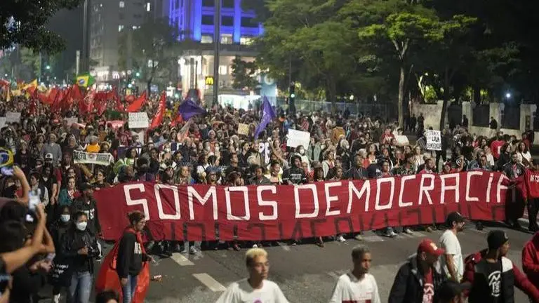 Thousands in Brazil hold massive pro-democracy rallies to condemn pro-Bolsonaro rioters Brazil democracy