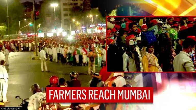 Farmers from Nashik throng Mumbai's Azad Maidan to support ongoing farm laws agitation Farmer protests