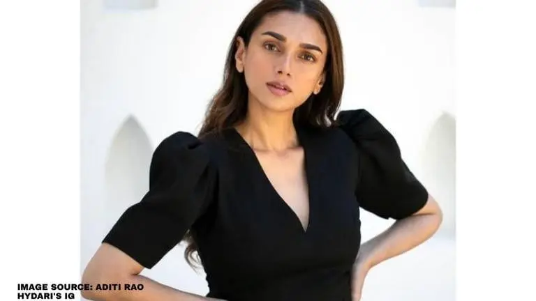 Aditi Rao Hydari jokes about 'lunchtime harassment' with her make-up and hair artist Image credit: Aditi Rao Hydari/Instagram